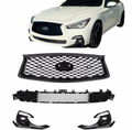 Gloss Black Grille Kit – 2018-2024 Infiniti Q50 Red Sport | JRAccessories