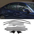 Gloss Black Chrome Delete Window Trim Kit for Infiniti Q50 (2014–2024) – Stainless Steel