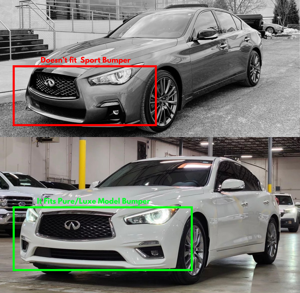 Gloss Black Front Lip – Infiniti Q50 Pure/Luxe 2018-2024