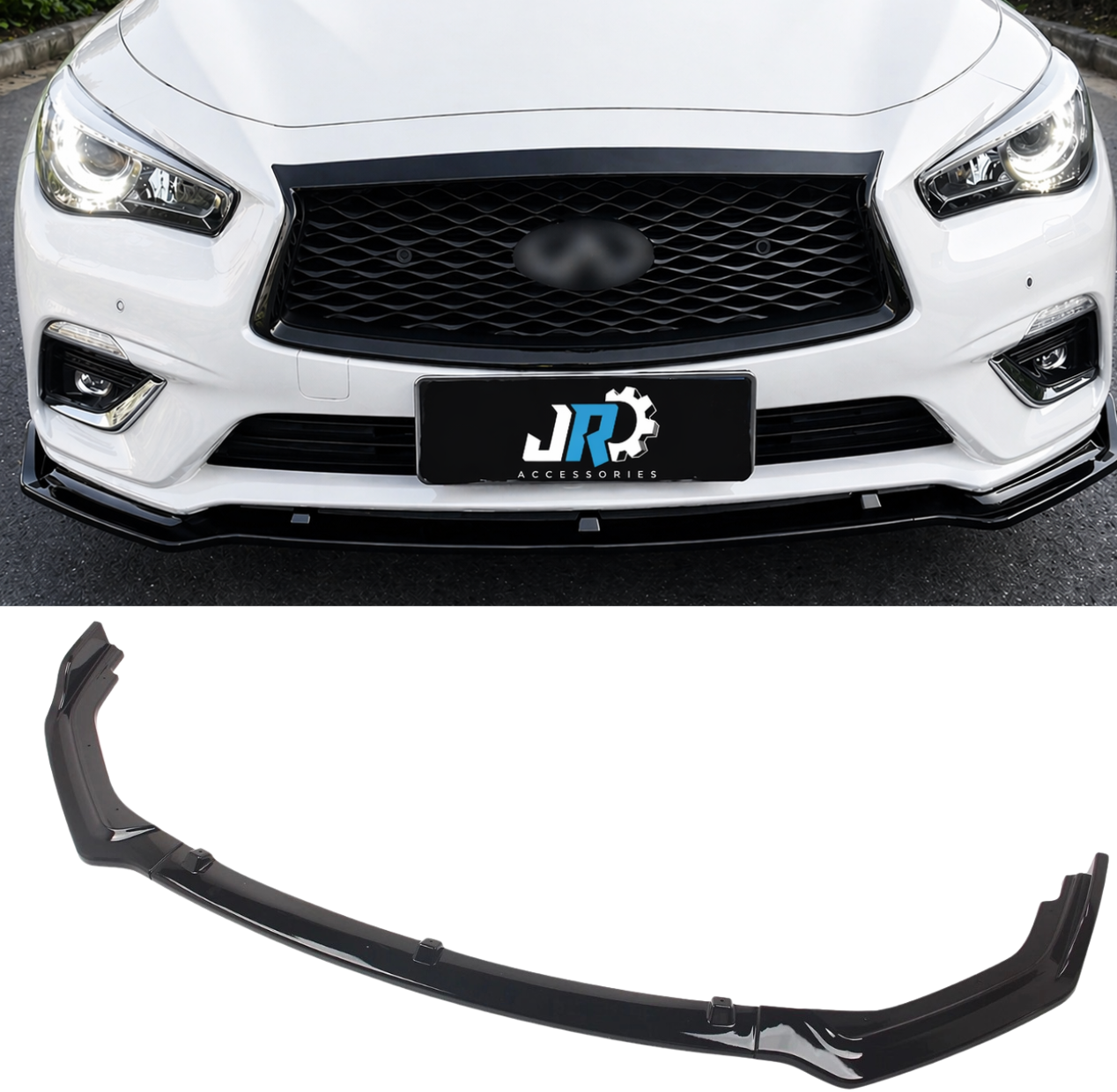 Gloss Black Front Lip – Infiniti Q50 Pure/Luxe 2018-2024